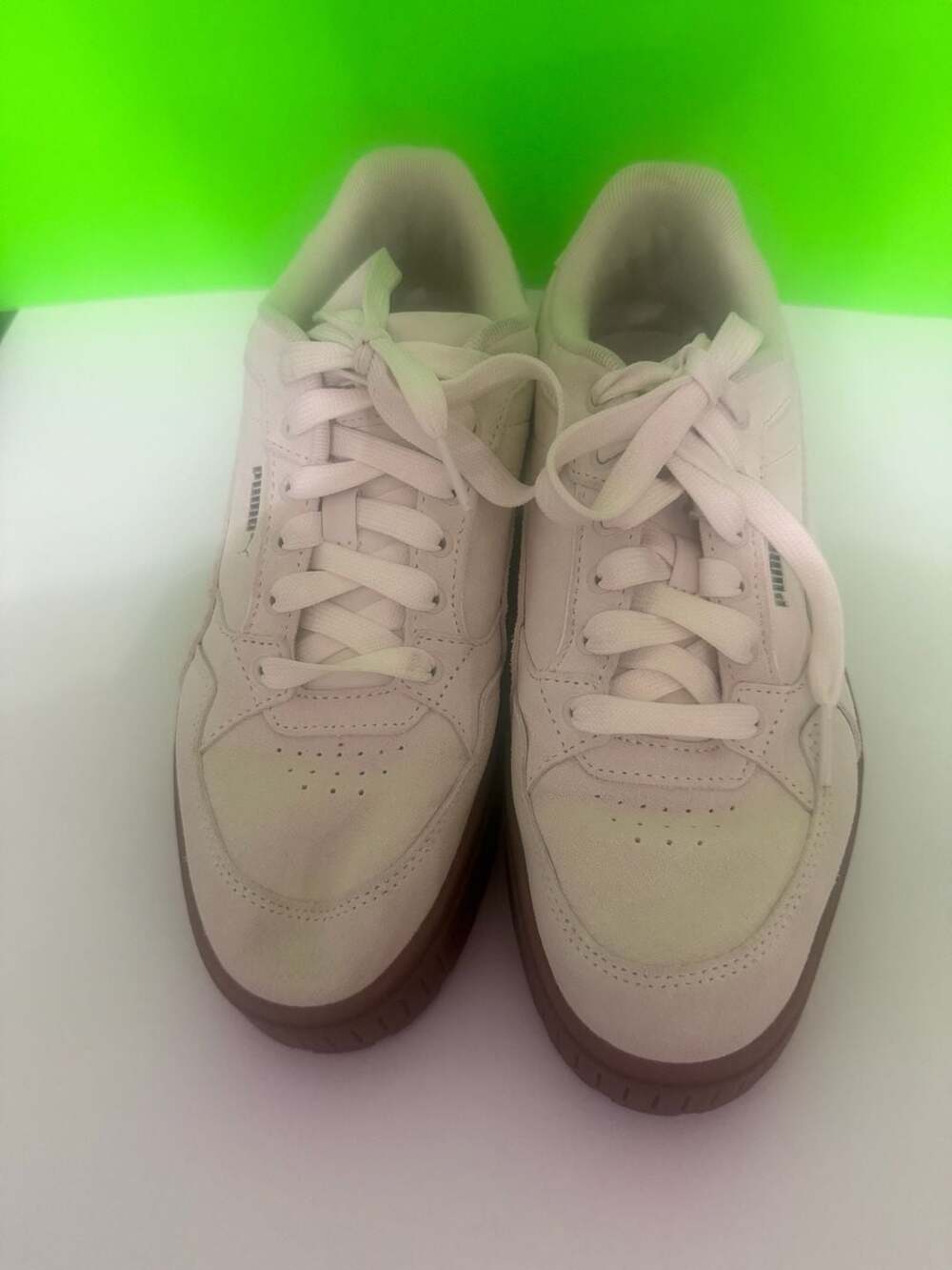 Puma Women's Platform Sneakers in White/Gum Sole - Picture 2 of 6